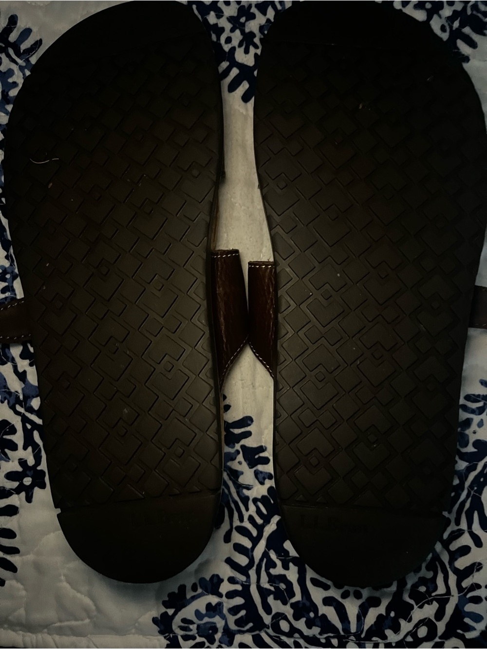 L.L. Bean Dark Brown Double-Buckle Leather Slide Sandals - Picture 8 of 10